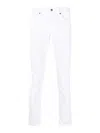 Dondup White Stretch-cotton Jeans In White