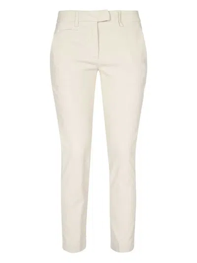 Dondup Perfect - Slim Fit Stretch Trousers In White