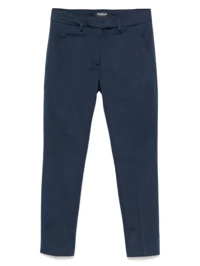 Dondup Cotton-blend Trousers In Blu