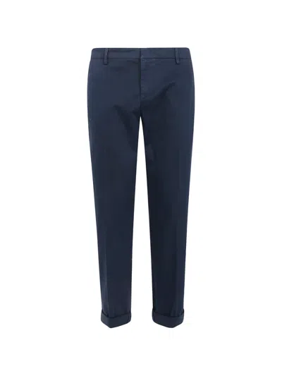 Dondup Cotton Chino Pants In Animal Print