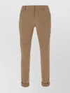 Dondup Cotton Chino Pants With Stretch And Pockets In Brown