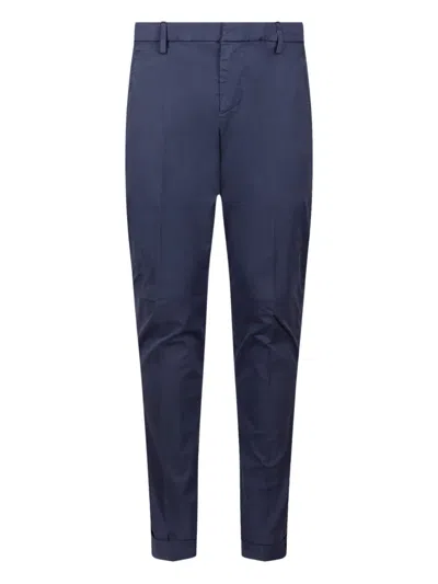Dondup Slim Fit Trousers With Tapered Leg In Blue