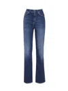 Dondup Cotton Denim Amber In Blu Denim