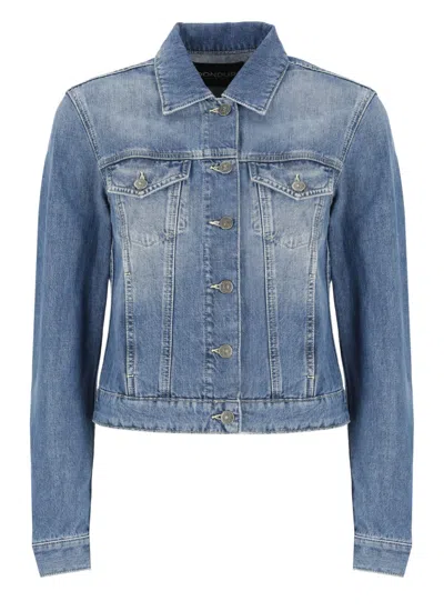 Dondup Cotton Jeans Jacket In Blue