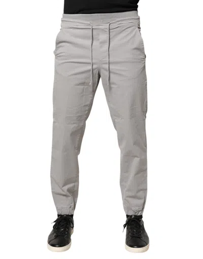 Pre-owned Dondup Cotton Mid Waist Skinny Men Jogger Trouser Men's Pants () In Gray