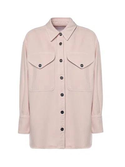 Dondup Cotton Overshirt In Neutral
