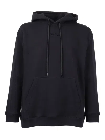 DONDUP COTTON PULLOVER HOODIE WITH ADJUSTABLE DRAWSTRING HOOD