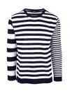 Dondup Cotton Pullover Sweater With Striped Pattern In Multi