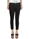Dondup Cotton Satin Stretch Trousers In Black