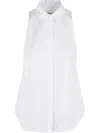 Dondup Sleeveless Cotton Shirt In White