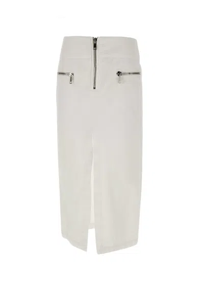 Dondup Cotton Skirt In White
