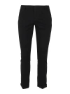DONDUP COTTON STRAIGHT LEG TROUSERS WITH TURN UPS