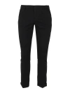 Dondup Slim Fit Trousers Belt Loops In Black