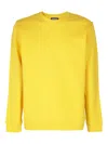 Dondup Logo Printed Crewneck Sweatshirt In Yellow