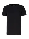 Dondup Logo-embroidered Cotton T-shirt In Schwarz