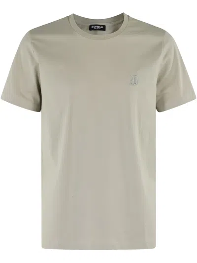 Dondup Cotton T-shirt In Neutrals
