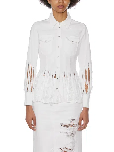 Dondup Cotton Texana Shirt In White