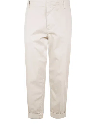 Dondup Cotton Trousers In Beige