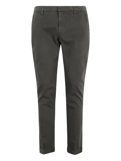 Dondup Belt-lined Casual Pants In Black