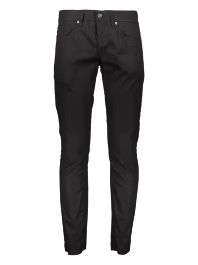 Dondup Cotton Trousers In Black
