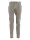 Dondup Cotton Trousers In Gray