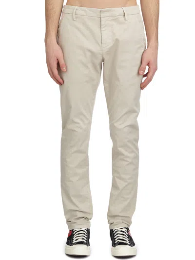 Dondup Cotton Trousers Mod. Gaubert In Neutral