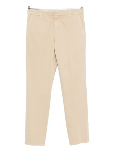 Dondup Cotton Trousers In Neutral