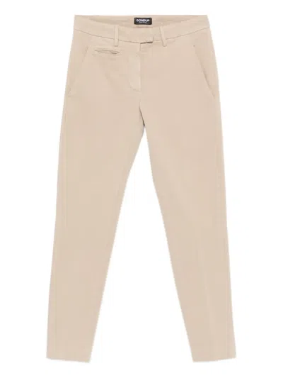Dondup Cotton Trousers In Neutral