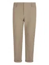 Dondup Cotton Trousers In Neutrals