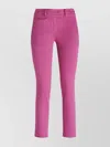 Dondup Cotton Trousers With Belt Loops And Pockets In Pink