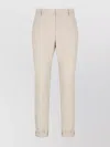 Dondup Cotton Trousers With Belt Loops And Pockets In Neutral