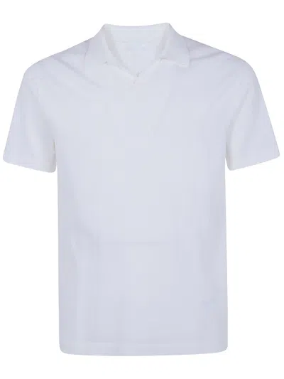 Dondup Crepe Cotton F.14 Regular Fit Polo Shirt In White