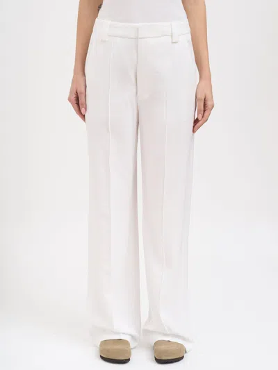 Dondup Crepe Pants Mod. Abby In White