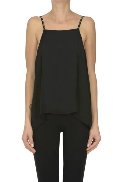 Dondup Crepè Top In Black