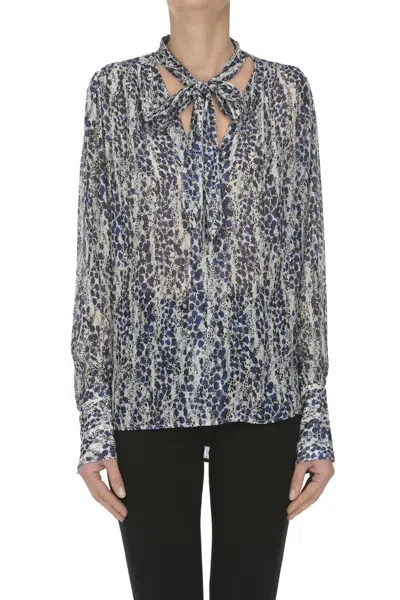 Dondup Crepé Viscose Blouse In Multicoloured