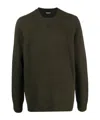 Dondup Crew-neck Knitted Jumper In Green