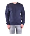 Dondup Crew Neck Long Sleeve Sweatshirt In Blue