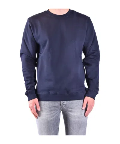 Dondup Crew Neck Long Sleeve Sweatshirt In Blue