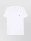 Dondup Crew Neck T-shirt Logo Detail In White