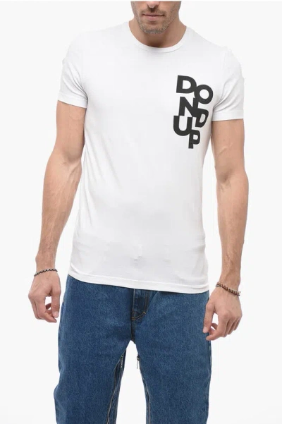 Dondup Crewneck Printed T-shirt In White