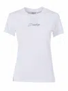Dondup Embroidered Crew-neck T-shirt In White