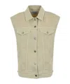 Dondup Crochet-panelling Vest In Neutral