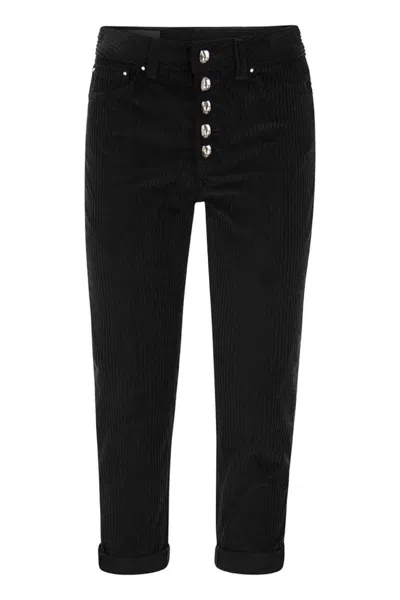 DONDUP CROPPED BLACK JEANS