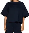 Dondup Cropped Black T-shirt With Wide Sleeves And Modern Silhouette