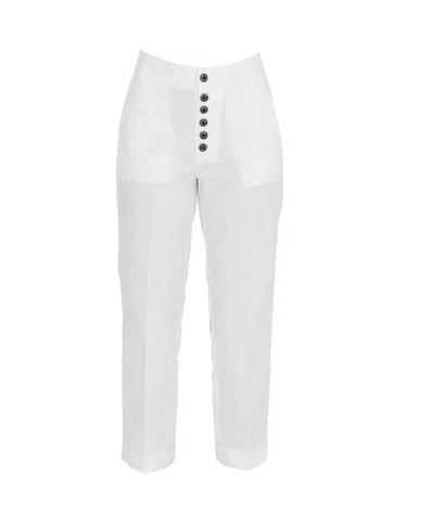 Dondup Cropped Button-up Denim Jeans In Multi