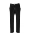 Dondup Cropped Corduroy Straight-leg Trousers In Black