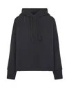 Dondup Cropped Cotton Sweatshirt In Black