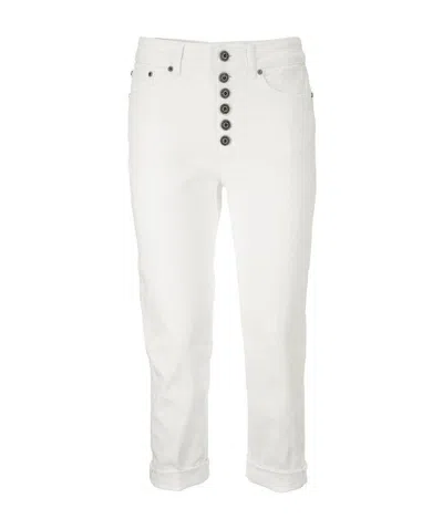 DONDUP DONDUP KOONS LOGO-PATCH CROPPED JEANS