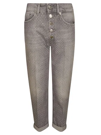 Dondup Cropped Dotted Jeans In 900