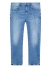 Dondup Alex Faded Belt Loops Trousers In Blue